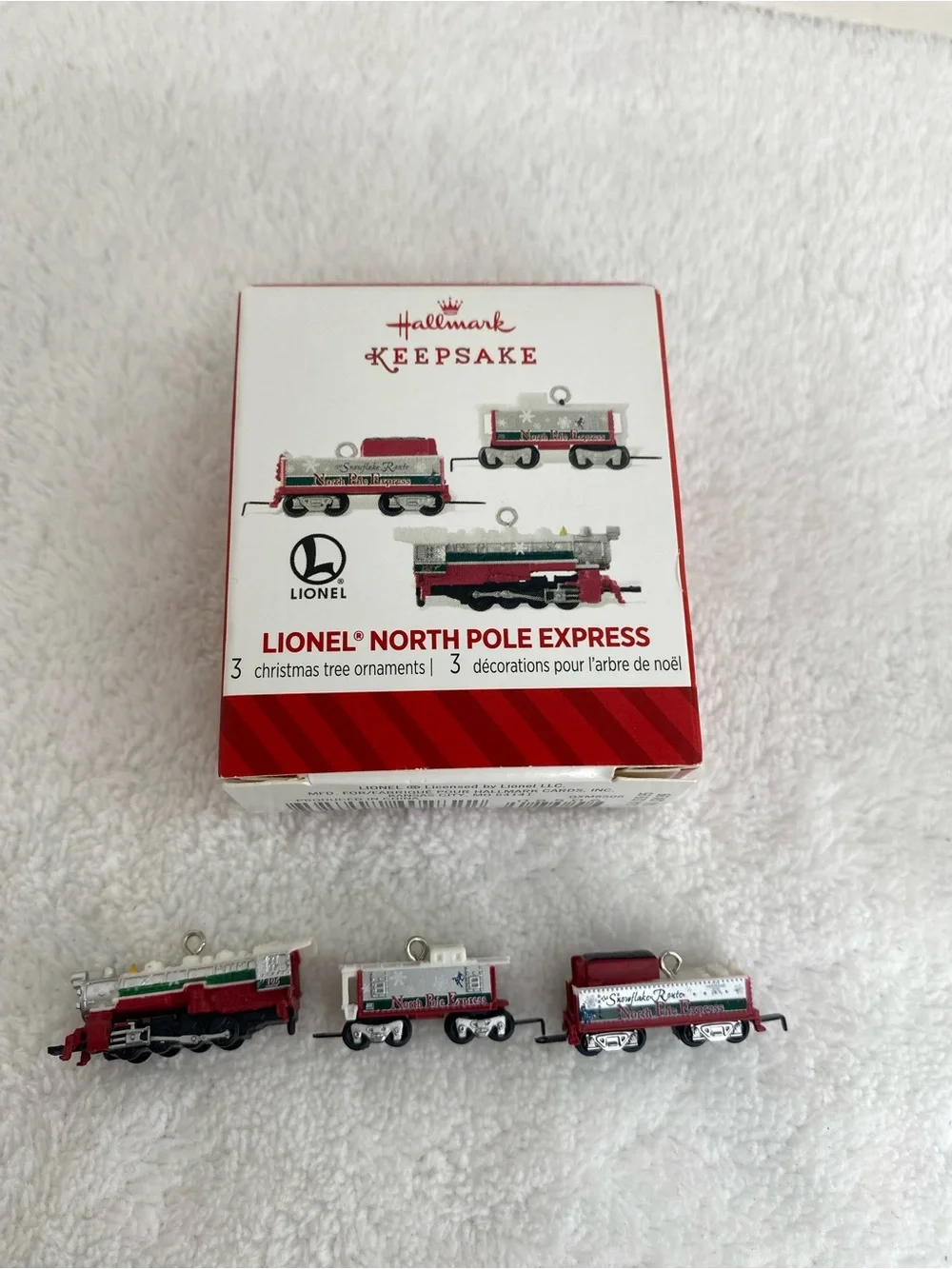 Hallmark Keepsake 2014 Lionel North Pole Express Ornaments Set of 3 Collectible